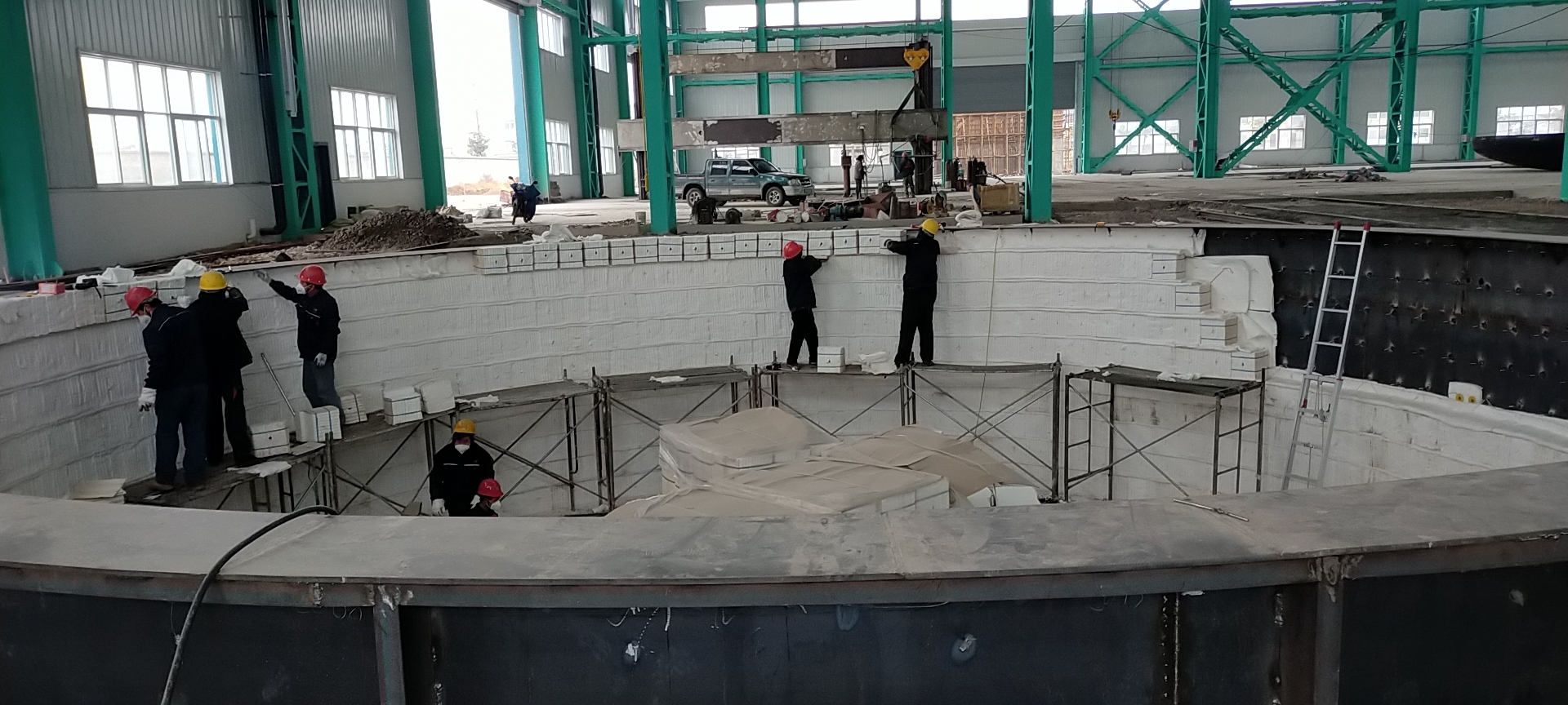 原來大型井式爐是這樣施工的！